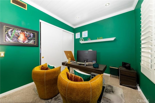 5530 Van Gogh Way, Yorba Linda, CA 92887 - home office with crown molding and carpet floors