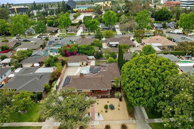 aerial view featuring a residential view