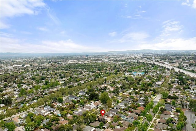 aerial view with a residential view