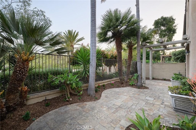 view of patio / terrace with a fenced backyard