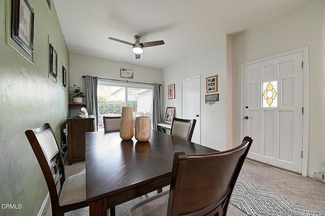 2030 Lomita Park Pl, Lomita, CA 90717 - carpeted dining space featuring a ceiling fan
