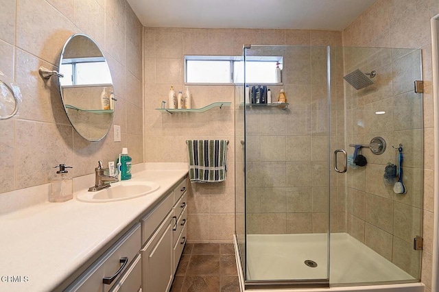 2030 Lomita Park Pl, Lomita, CA 90717 - full bath with tile walls, vanity, and a shower stall