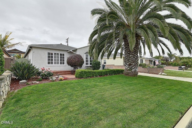 2030 Lomita Park Pl, Lomita, CA 90717 - view of front of house featuring stucco siding, fence, and a front yard
