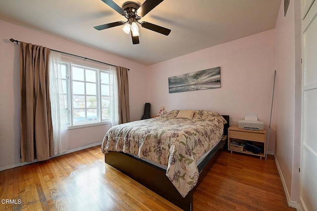 2030 Lomita Park Pl, Lomita, CA 90717 - bedroom with ceiling fan, baseboards, visible vents, and wood finished floors