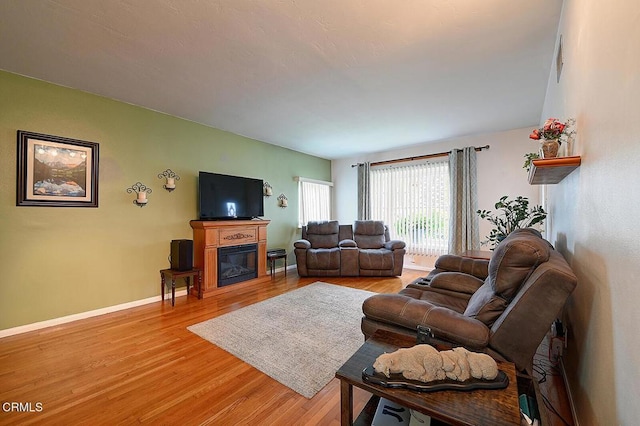 2030 Lomita Park Pl, Lomita, CA 90717 - living room featuring light wood finished floors and a glass covered fireplace