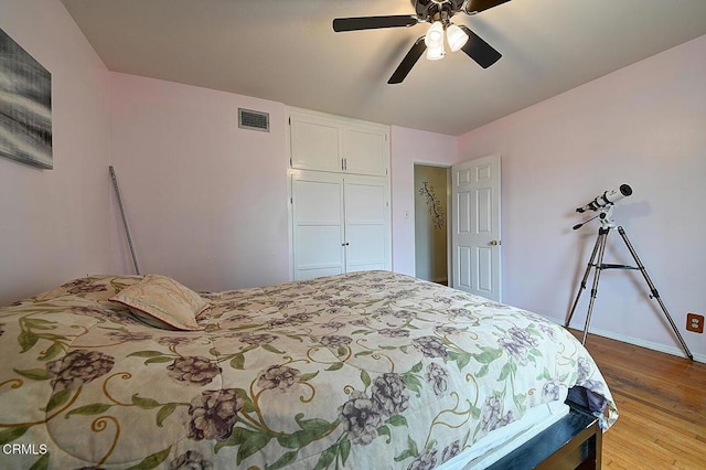 2030 Lomita Park Pl, Lomita, CA 90717 - bedroom with wood finished floors, a closet, and a ceiling fan