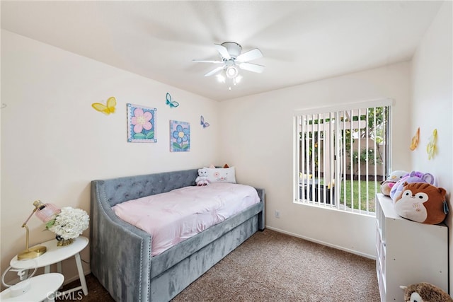 30 Calle Estero, Rancho Santa Margarita, CA 92688 - bedroom with carpet floors, ceiling fan, and baseboards