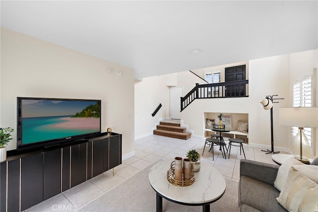 30 Calle Estero, Rancho Santa Margarita, CA 92688 - tiled living room with stairway and baseboards