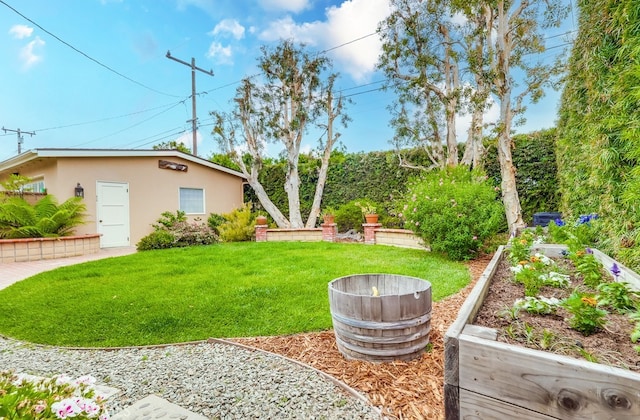 view of yard featuring a vegetable garden