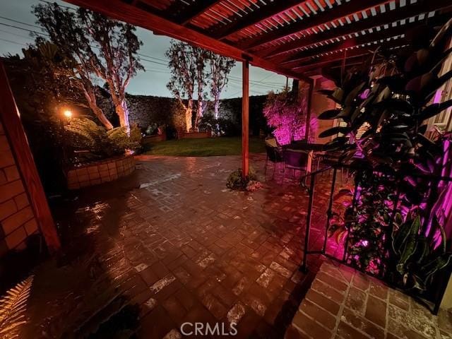 view of patio with a fenced backyard