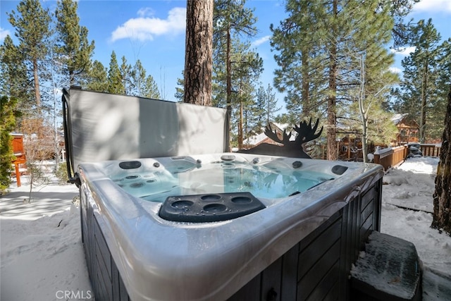 exterior details with a jacuzzi