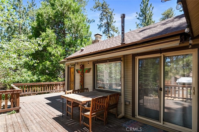 view of wooden deck