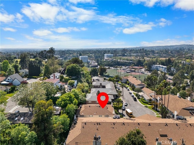 aerial view featuring a residential view