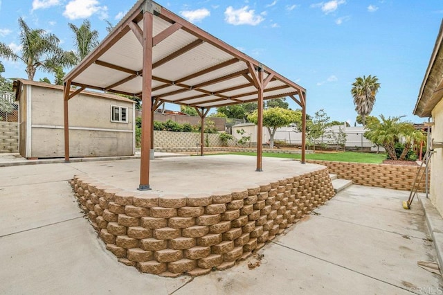view of patio featuring a fenced backyard