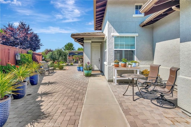 view of patio / terrace with fence