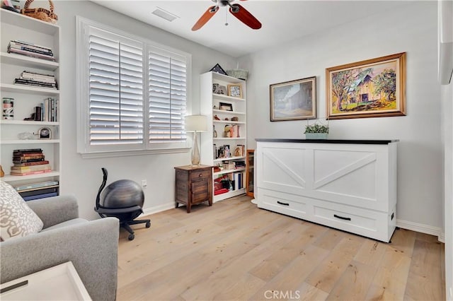 2673 Traditions Loop, Paso Robles, CA 93446 - home office featuring ceiling fan, light wood-style floors, and baseboards