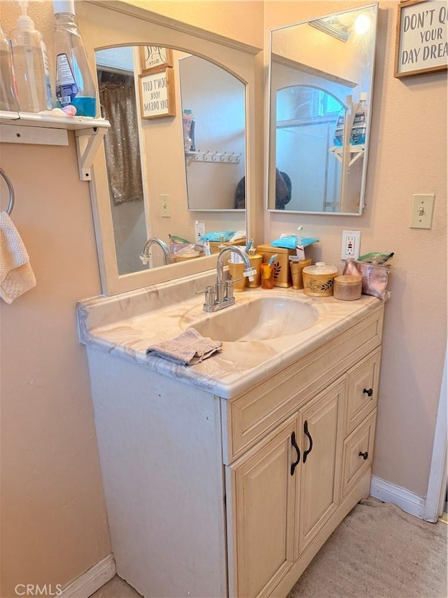 4700 Clair Del Ave Unit 620, Long Beach, CA 90807 - bathroom with vanity and baseboards