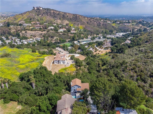 3564 Poppy Dr, Calabasas, CA 91302 - birds eye view of property with a mountain view