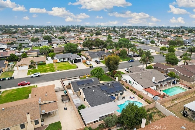 6253 Hamilton Ct, Chino, CA 91710 - aerial perspective of suburban area with a pool