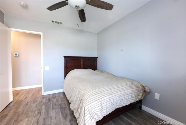 26376 Mahaffey, Menifee, CA 92586 - bedroom with wood finished floors and a ceiling fan