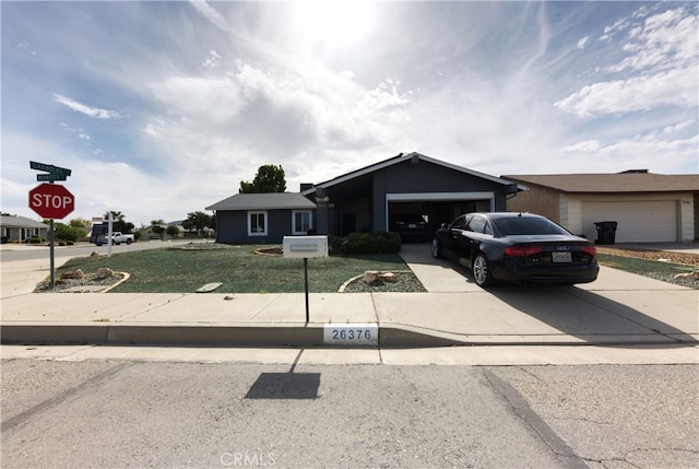 26376 Mahaffey, Menifee, CA 92586 - ranch-style house featuring an attached garage, concrete driveway, and a front lawn