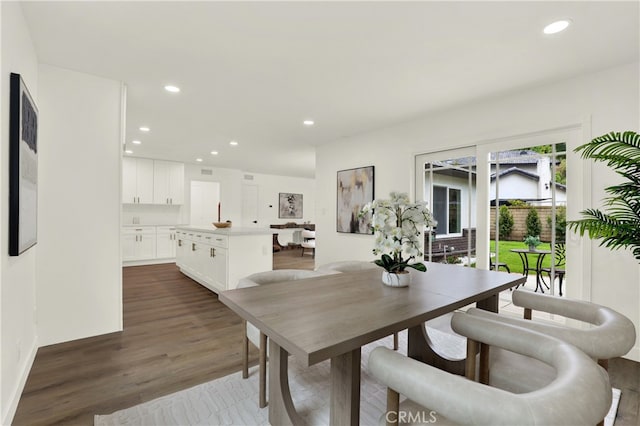 21011 N Hampton Way, Lake Forest, CA 92630 - dining room with dark wood finished floors and recessed lighting