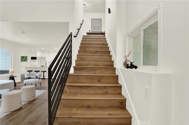 21011 N Hampton Way, Lake Forest, CA 92630 - stairs with wood finished floors and baseboards