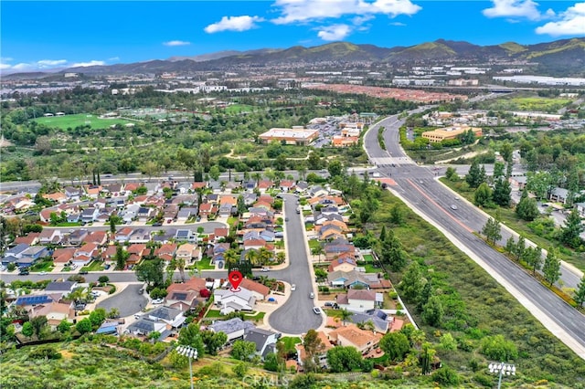 21011 N Hampton Way, Lake Forest, CA 92630 - aerial view of property's location with a mountain backdrop, nearby suburban area, and a main thoroughfare
