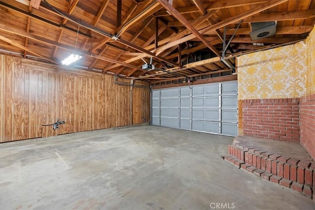 garage featuring a garage door opener