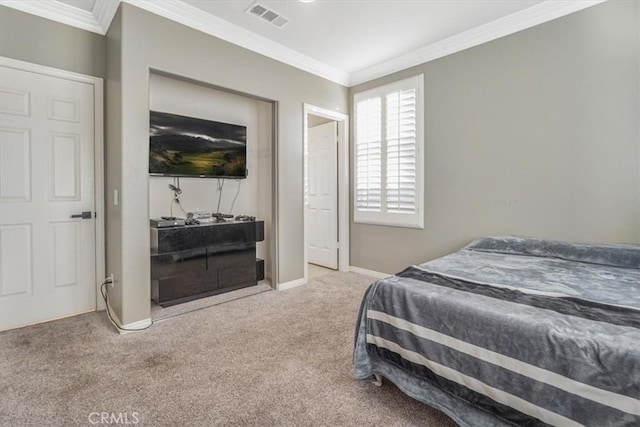 200 Cross Rail Ln, Norco, CA 92860 - carpeted bedroom featuring crown molding and baseboards