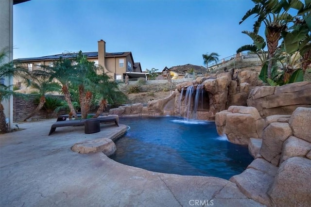 200 Cross Rail Ln, Norco, CA 92860 - swimming pool with a patio area and a water slide