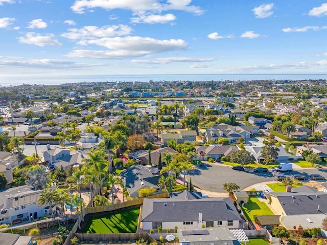 aerial view with a residential view
