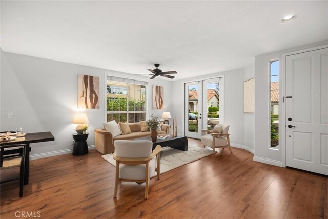 15 Saltillo, Rancho Santa Margarita, CA 92688 - living area with plenty of natural light, baseboards, wood finished floors, and recessed lighting