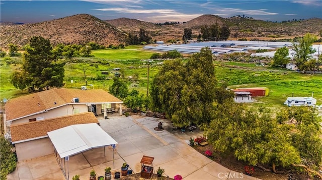 40481 Sage Rd, Hemet, CA 92544 - aerial view at dusk with a mountain view