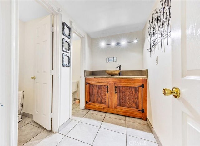 40481 Sage Rd, Hemet, CA 92544 - bathroom with toilet, tile patterned flooring, and vanity