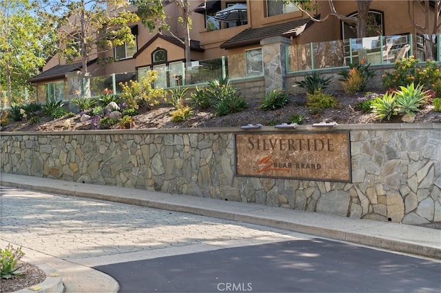 view of community sign