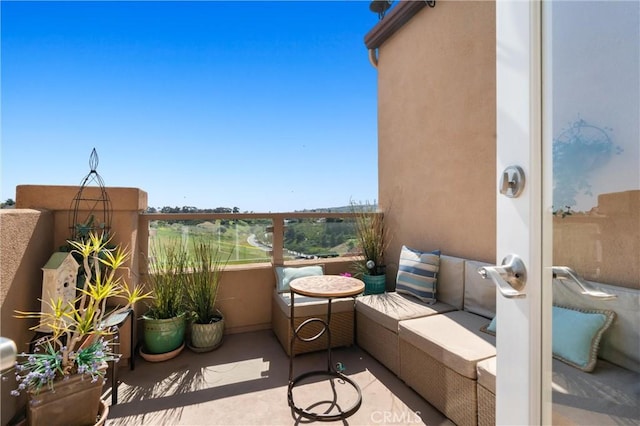 balcony featuring outdoor lounge area