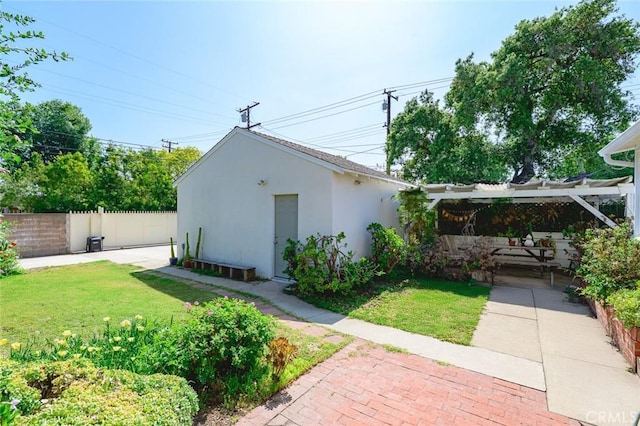 204 E Floral Ave, Arcadia, CA 91006 - view of yard featuring a patio area and a pergola