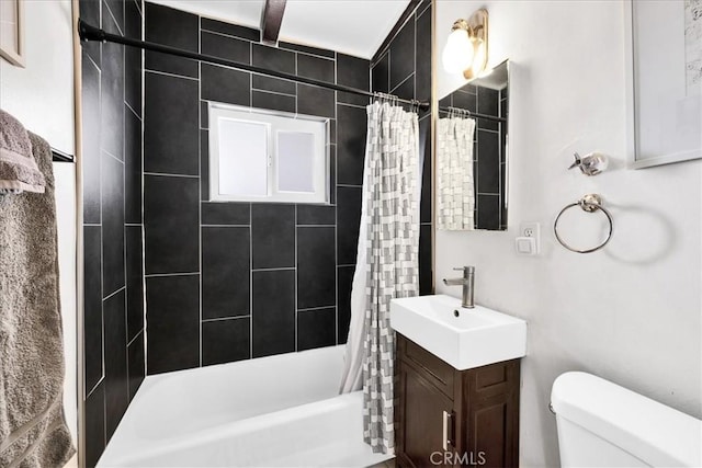 74825 Alta Loma Dr Unit 29, Palms, CA 92277 - full bathroom featuring toilet, shower / bath combo, and vanity