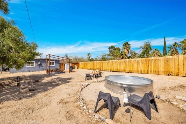 74825 Alta Loma Dr Unit 29, Palms, CA 92277 - fenced backyard with a swimming pool