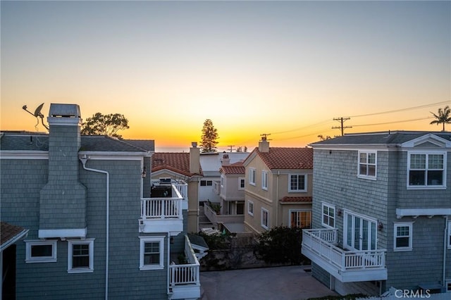 exterior space with a residential view