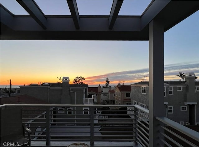 balcony featuring a residential view