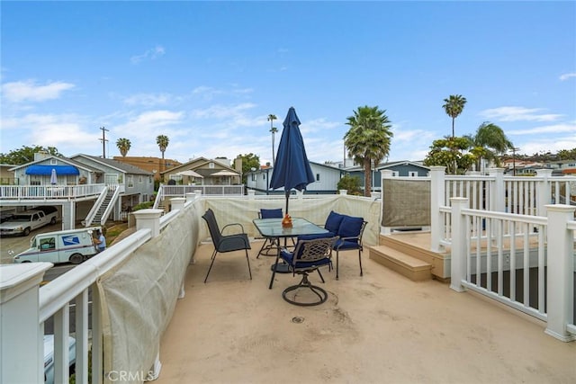 227 Avenida Santa Barbara, San Clemente, CA 92672 - view of patio / terrace featuring outdoor dining space and a residential view