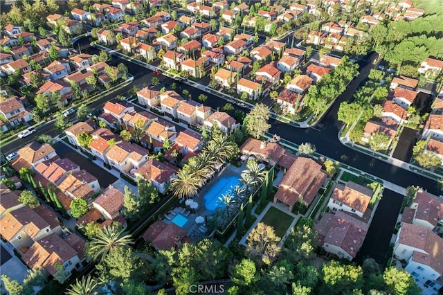 aerial view featuring a residential view