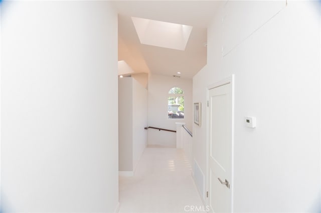 1624 Malden St, San Diego, CA 92109 - hallway featuring an upstairs landing and lofted ceiling