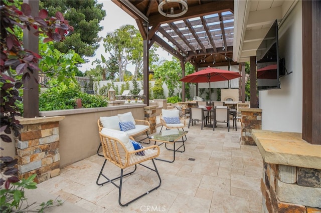 1624 Malden St, San Diego, CA 92109 - view of patio / terrace featuring a pergola and outdoor dining space