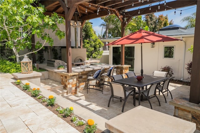 1624 Malden St, San Diego, CA 92109 - view of patio / terrace featuring an outdoor fireplace