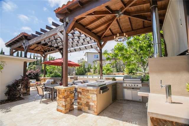 1624 Malden St, San Diego, CA 92109 - view of patio featuring a gazebo and a pergola