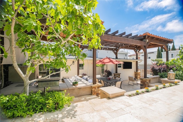 1624 Malden St, San Diego, CA 92109 - view of patio / terrace with a pergola