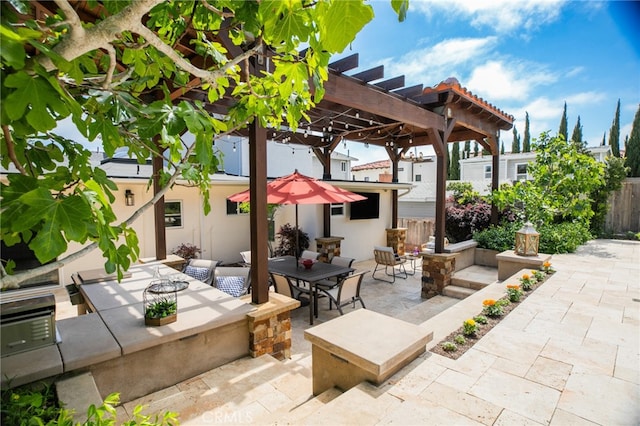 1624 Malden St, San Diego, CA 92109 - view of patio / terrace with outdoor dining area and a pergola